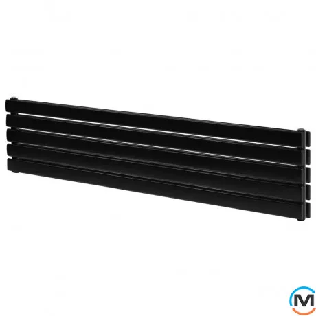 Горизонтальный дизайнерский радиатор отопления ARTTIDESIGN Livorno II G 5/340/1800 черный матовый, фото 