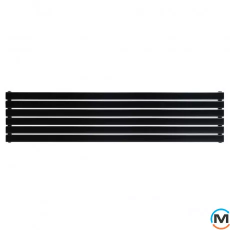 Горизонтальный дизайнерский радиатор отопления ARTTIDESIGN Livorno II G 6/408/1200/50 черный матовый, фото , изображение 2