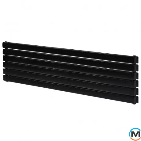 Горизонтальный дизайнерский радиатор отопления ARTTIDESIGN Livorno II G 6/408/1400/50 черный матовый, фото 