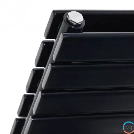 Горизонтальный дизайнерский радиатор отопления ARTTIDESIGN Livorno II G 9/612/1200/50 черный матовый, фото , изображение 2