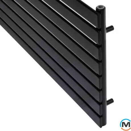 Горизонтальный дизайнерский радиатор отопления ARTTIDESIGN Livorno G 8/544/1200 черный матовый, фото , изображение 3