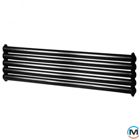 Горизонтальний радіатор опалення ARTTIDESIGN Sora 5/320/1800 чорний матовий, Виконання: Горизонтальний, Колір: Чорний, Висота (мм): 320, Глибина (мм): 105, Довжина (мм): 1800, фото 