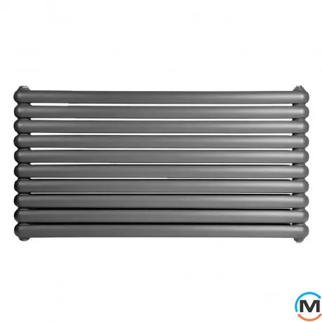 Горизонтальний радіатор опалення ARTTIDESIGN Sora 10/600/1200 сірий матовий, Виконання: Горизонтальний, Колір: Сірий, Висота (мм): 600, Глибина (мм): 110, Довжина (мм): 1200, фото , зображення 2