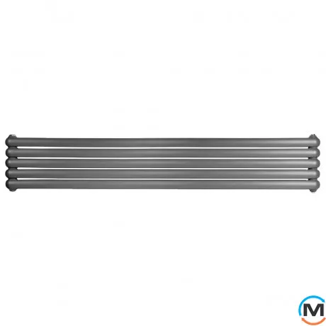 Горизонтальний радіатор опалення ArtiDesign Sora 5/320/1800 матовий серій., Виконання: Горизонтальний, Колір: Сірий, Висота (мм): 320, Глибина (мм): 105, Довжина (мм): 1800, фото , зображення 2