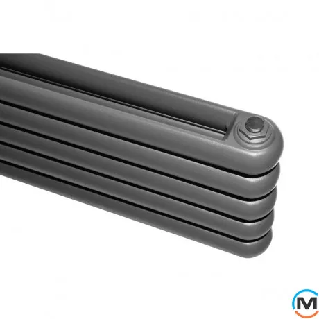 Горизонтальний радіатор опалення ArtiDesign Sora 5/320/1800 матовий серій., Виконання: Горизонтальний, Колір: Сірий, Висота (мм): 320, Глибина (мм): 105, Довжина (мм): 1800, фото , зображення 3