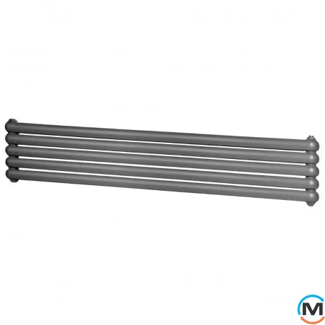 Горизонтальний радіатор опалення ArtiDesign Sora 5/320/1800 матовий серій., Виконання: Горизонтальний, Колір: Сірий, Висота (мм): 320, Глибина (мм): 105, Довжина (мм): 1800, фото 