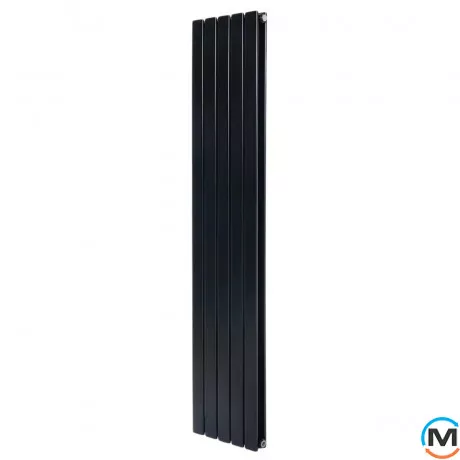 Дизайнерський вертикальний радіатор опалення ARTTIDESIGN Livorno II 5/1600/340/50 чорний матовий, фото 