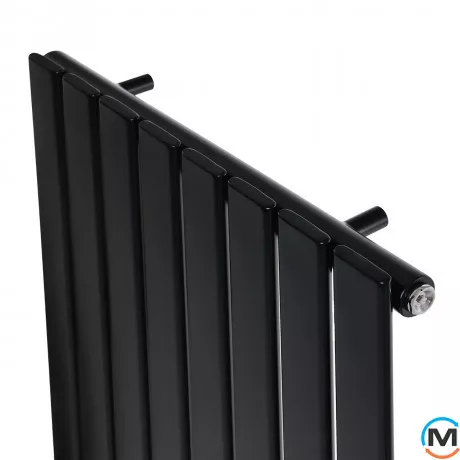 Дизайнерський радіатор опалення ARTTIDESIGN Livorno 8/1200/544 чорний матовий., фото , зображення 3