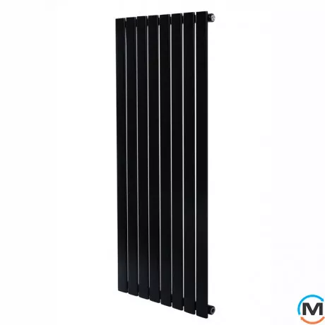 Дизайнерский вертикальный радиатор отопления ARTTIDESIGN Livorno 8/1400/544 черный матовый., фото 