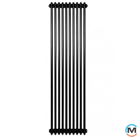 Вертикальний радіатор опалення ARTTIDESIGN Bari II 10/1800/470/50 чорний матовий, Підключення радіатора: Нижнє, Виконання: Вертикальний, Колір: Чорний, Висота (мм): 1800, Ширина (мм): 470, Кількість рядів: 2, фото , зображення 2