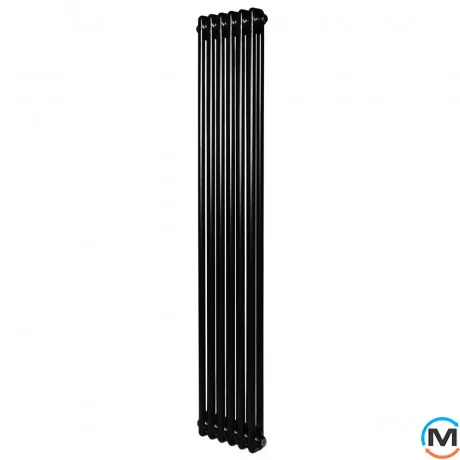 Вертикальний дизайнерський радіатор опалення ARTTIDESIGN Bari II 6/1800/290/50 чорний матовий, Підключення радіатора: Нижнє, Виконання: Вертикальний, Колір: Чорний, Висота (мм): 1800, Ширина (мм): 290, Кількість рядів: 2, фото 