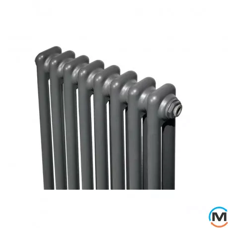 Вертикальний дизайнерський радіатор опалення ARTTIDESIGN Bari II 8/1800/380/50 сірий матовий, Підключення радіатора: Нижнє, Виконання: Вертикальний, Колір: Сірий, Висота (мм): 1800, Ширина (мм): 380, Кількість рядів: 2, фото , зображення 3