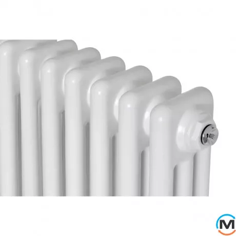 Вертикальний радіатор опалення ARTTIDESIGN Bari III 10/1200/470/50 білий матовий, Підключення радіатора: Нижнє, Виконання: Вертикальний, Колір: Білий, Висота (мм): 1200, Ширина (мм): 380, Кількість рядів: 3, фото , зображення 3