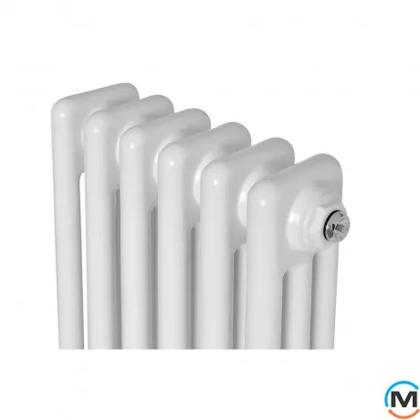 Вертикальний радіатор опалення ARTTIDESIGN Bari III 6/1800/290/50 білий матовий, Підключення радіатора: Нижнє, Виконання: Вертикальний, Колір: Білий, Висота (мм): 1800, Ширина (мм): 290, Кількість рядів: 3, фото , зображення 3