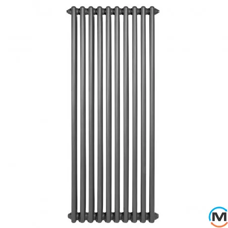 Вертикальний дизайнерський радіатор опалення ARTTIDESIGN Bari III 10/1800/470/50 сірий матовий, Підключення радіатора: Нижнє, Виконання: Вертикальний, Колір: Сірий, Висота (мм): 1800, Ширина (мм): 470, Кількість рядів: 3, фото , зображення 2