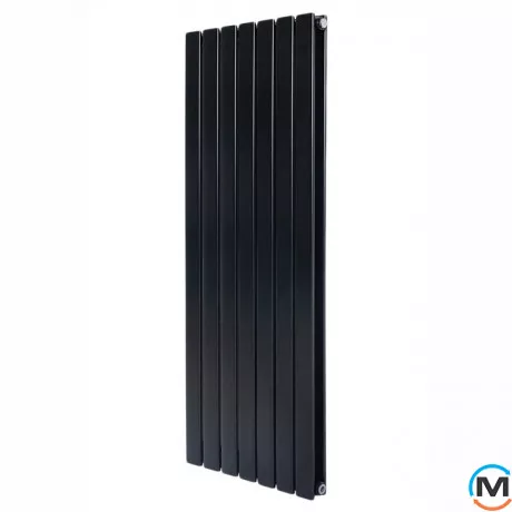 Вертикальный дизайнерский радиатор отопления ARTTIDESIGN Livorno II 7/1200/476/50 черный матовый, фото 