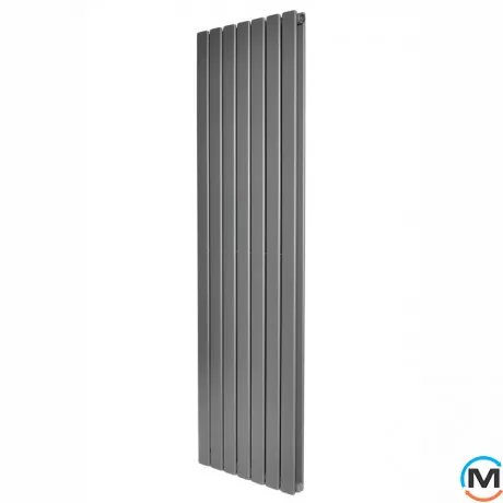 Вертикальний дизайнерський радіатор опалення ARTTIDESIGN Livorno II 7/1600/476/50 сірий матовий, фото 