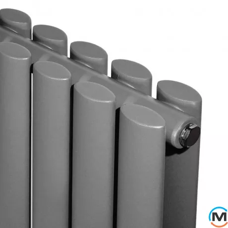 Вертикальный дизайнерский радиатор отопления ARTTIDESIGN Rimini II 5/1800/295/50 серый матовый, Цвет: Серый, Высота (мм): 1800, Количество рядов: 2, Длина (мм): 295, фото , изображение 3