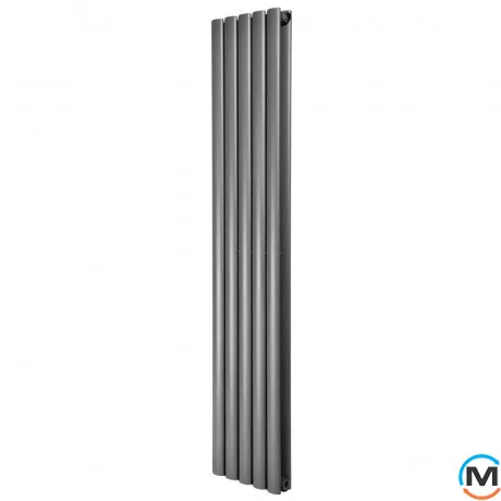 Вертикальный дизайнерский радиатор отопления ARTTIDESIGN Rimini II 5/1800/295/50 серый матовый, Цвет: Серый, Высота (мм): 1800, Количество рядов: 2, Длина (мм): 295, фото 