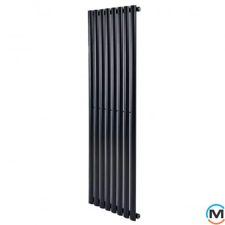 Дизайнерский вертикальный радиатор отопления ARTTIDESIGN Rimini 8/1500/472/50 черный матовый, Цвет: Черный, Высота (мм): 1500, Количество рядов: 1, Длина (мм): 472, фото 