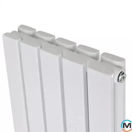 Вертикальний радіатор опалення ARTTIDESIGN Terni II 5/1800/295/50 білий матовий, Підключення радіатора: Бокове, Колір: Білий, Висота (мм): 1800, Кількість рядів: 2, Довжина (мм): 295, фото , зображення 3