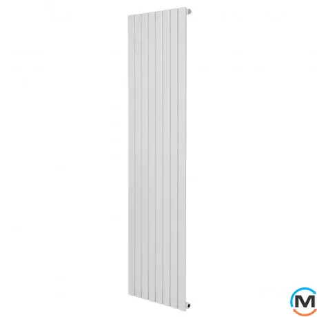 Вертикальний радіатор опалення ARTTIDESIGN Terni 8/1800/472 білий матовий, Підключення радіатора: Нижнє, Колір: Білий, Висота (мм): 1800, Кількість рядів: 1, Довжина (мм): 472, фото , зображення 2