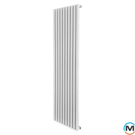 Радіатор ARTTIDESIGN Ancona 10/1800/460/50 білий матовий вертикальний дизайнерський, Виконання: Вертикальний, Колір: Білий, Висота (мм): 1800, Глибина (мм): 100, Ширина (мм): 460, Кількість секцій: 10, фото 