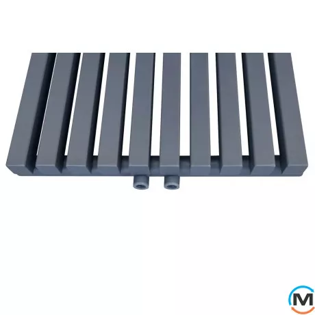 Радіатор ARTTIDESIGN Ancona 10/1800/460/50 сірий вертикальний матовий дизайнерський, Виконання: Вертикальний, Колір: Сірий, Висота (мм): 1800, Глибина (мм): 100, Ширина (мм): 460, Кількість секцій: 10, фото , зображення 4