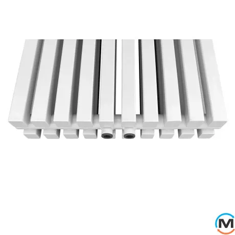 Радіатор ARTTIDESIGN Ancona II 10/1800/460/50 білий матовий вертикальний дизайнерський, Виконання: Вертикальний, Колір: Білий, Висота (мм): 1800, Глибина (мм): 110, Ширина (мм): 460, Кількість секцій: 10, фото , зображення 4