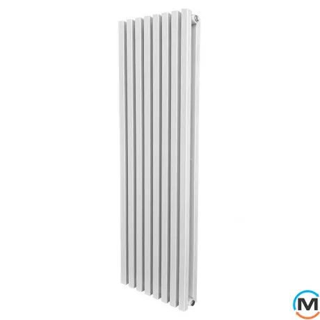 Радіатор ARTTIDESIGN Ancona II 8/1000/368 білий матовий вертикальний дизайнерський, Виконання: Вертикальний, Колір: Білий, Висота (мм): 1000, Глибина (мм): 110, Ширина (мм): 368, Кількість секцій: 8, фото 
