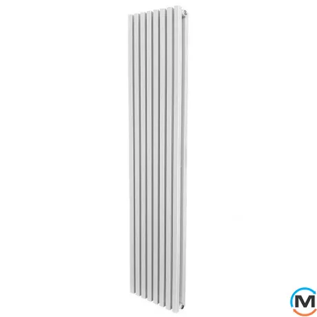 Радіатор ARTTIDESIGN Ancona II 8/1800/368 білий матовий вертикальний дизайнерський, Виконання: Вертикальний, Колір: Білий, Висота (мм): 1800, Глибина (мм): 110, Ширина (мм): 368, Кількість секцій: 8, фото 