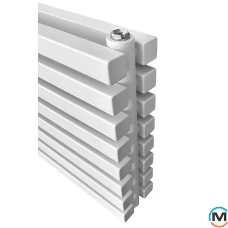 Радіатор ARTTIDESIGN Ancona II G 8/368/1000 білий горизонтальний матовий дизайнерський, Виконання: Горизонтальний, Колір: Білий, Висота (мм): 368, Глибина (мм): 130, Ширина (мм): 1000, Кількість секцій: 8, фото , зображення 3