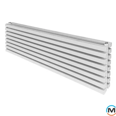 Радіатор ARTTIDESIGN Ancona II G 8/368/1300 білий матовий горизонтальний дизайнерський, Виконання: Горизонтальний, Колір: Білий, Висота (мм): 368, Глибина (мм): 130, Ширина (мм): 1300, Кількість секцій: 8, фото 