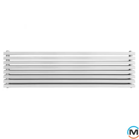 Радіатор ARTTIDESIGN Ancona II G 8/368/1300 білий матовий горизонтальний дизайнерський, Виконання: Горизонтальний, Колір: Білий, Висота (мм): 368, Глибина (мм): 130, Ширина (мм): 1300, Кількість секцій: 8, фото , зображення 2