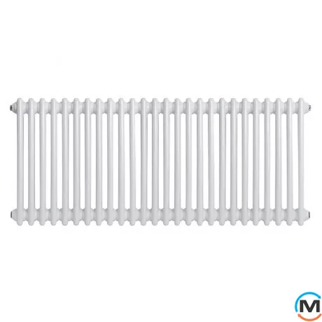 Радіатор ARTTIDESIGN Bari II G 26/500/1190 білий матовий горизонтальний дизайнерський, Підключення радіатора: Бокове, Виконання: Горизонтальний, Колір: Білий, Висота (мм): 500, Ширина (мм): 1190, Кількість рядів: 2, фото , зображення 2