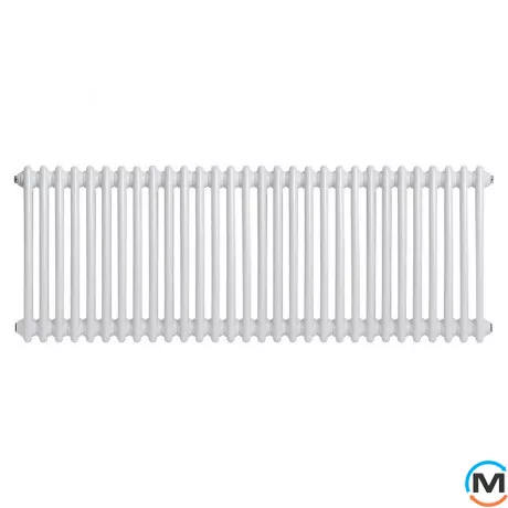 Радіатор ARTTIDESIGN Bari II G 30/500/1370 білий матовий горизонтальний дизайнерський, Підключення радіатора: Бокове, Виконання: Горизонтальний, Колір: Білий, Висота (мм): 500, Ширина (мм): 1370, Кількість рядів: 2, фото , зображення 2