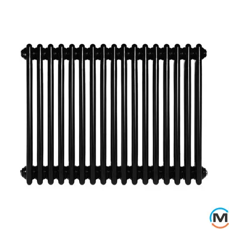 Радіатор ARTTIDESIGN Bari III G 17/600/785/50 чорний матовий горизонтальний дизайнерський, Підключення радіатора: Бокове, Виконання: Горизонтальний, Колір: Чорний, Висота (мм): 600, Ширина (мм): 785, Кількість рядів: 3, фото , зображення 2