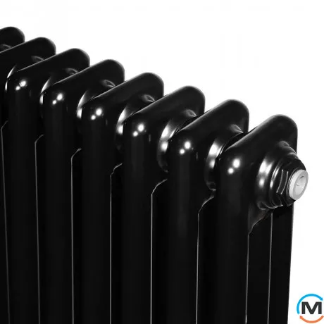 Радіатор ARTTIDESIGN Bari III G 30/600/1370/50 чорний матовий горизонтальний дизайнерський, Підключення радіатора: Бокове, Виконання: Горизонтальний, Колір: Чорний, Висота (мм): 600, Ширина (мм): 1370, Кількість рядів: 3, фото , зображення 3