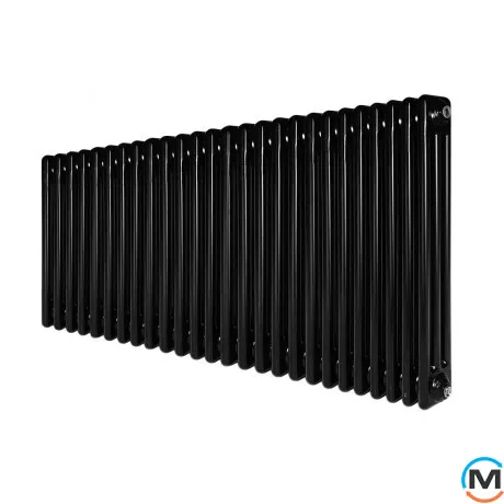 Радіатор ARTTIDESIGN Bari III G 26/600/1190/50 чорний матовий горизонтальний дизайнерський, Підключення радіатора: Бокове, Виконання: Горизонтальний, Колір: Чорний, Висота (мм): 600, Ширина (мм): 1190, Кількість рядів: 3, фото 