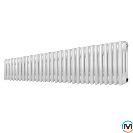 Радіатор ARTTIDESIGN Bari III G 30/300/1370/50 білий матовий горизонтальний дизайнерський, Підключення радіатора: Бокове, Виконання: Горизонтальний, Колір: Білий, Висота (мм): 300, Ширина (мм): 1370, Кількість рядів: 3, фото 