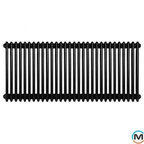 Радіатор ARTTIDESIGN Bari III G 30/600/1370/50 чорний матовий горизонтальний дизайнерський, Підключення радіатора: Бокове, Виконання: Горизонтальний, Колір: Чорний, Висота (мм): 600, Ширина (мм): 1370, Кількість рядів: 3, фото , зображення 2
