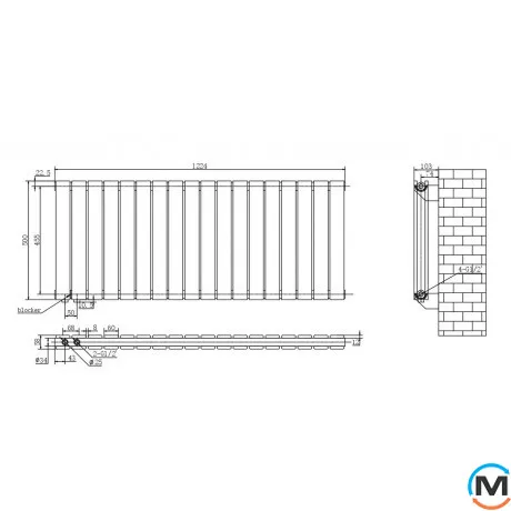 Радиатор ARTTIDESIGN Livorno II G 18/500/1224/50 белый матовый горизонтальный дизайнерский, фото , изображение 7