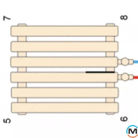 Радіатор ARTTIDESIGN Livorno II G 5/340/1800/50 сірий матовий горизонтальний дизайнерський, фото , зображення 5