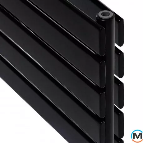 Радиатор ARTTIDESIGN Livorno II G 5/340/1600/50 черный матовый горизонтальный дизайнерский, фото , изображение 3