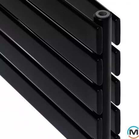 Радиатор ARTTIDESIGN Livorno II G 5/340/1800/50 черный матовый горизонтальный дизайнерский, фото , изображение 3