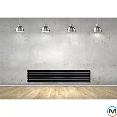 Радиатор ARTTIDESIGN Livorno II G 5/340/1800/50 черный матовый горизонтальный дизайнерский, фото , изображение 4