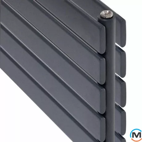 Радіатор ARTTIDESIGN Livorno II G 5/340/1800/50 сірий матовий горизонтальний дизайнерський, фото , зображення 3