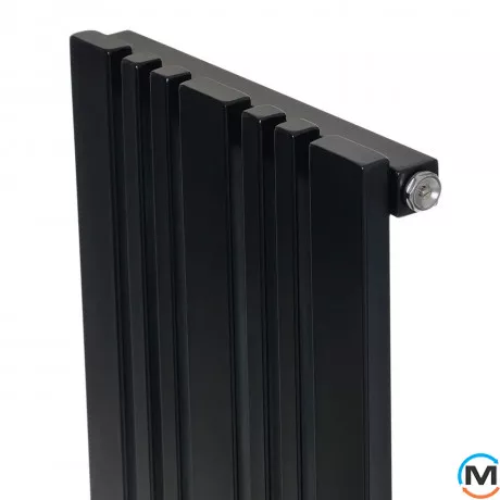 Радіатор ARTTIDESIGN Lucca 7/1800/324/50 чорний матовий дизайнерський вертикальний, Колір: Чорний, Ширина (мм): 324, Кількість секцій: 7, фото , зображення 3