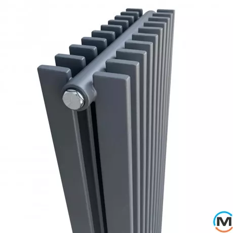 Радиатор ARTTIDESIGN Pesaro II10/1800/360/50 серый матовый вертикальный дизайнерский, Цвет: Серый, Глубина (мм): 200, Ширина (мм): 360, фото , изображение 3