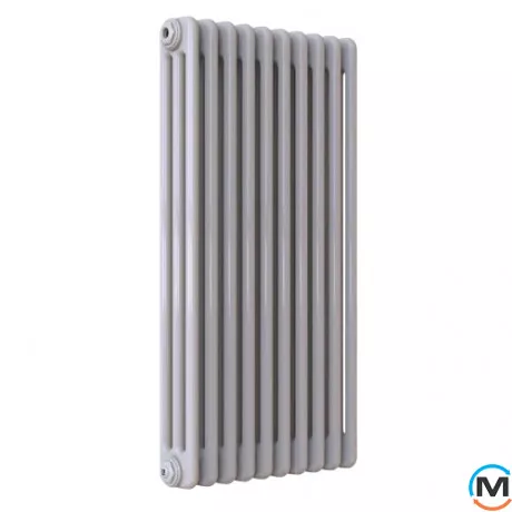 Трубчастий радіатор DeLonghi Multicolumn H=300 3-2 (секцій) конфігурація 99 (бічне 11/4") RAL1013 MATT нижнє підключення, Підключення радіатора: Бокове, Виконання: Горизонтальний, Колір: Пісочний, Діаметр вхід/вихід: 1 1/4", Висота (мм): 300, Ширина (мм): 92, Глибина (мм): 107, фото 